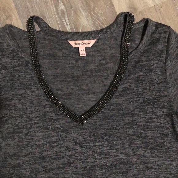 Juicy Couture Alloy/Black Marcasite Studded Neckline - Picture 2 of 8